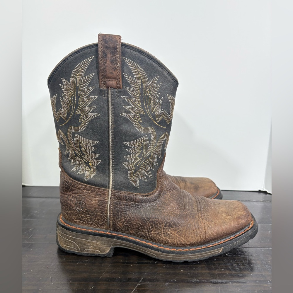 Ariat® Children's Workhog Square Toe Brown & Black Boots Size 3